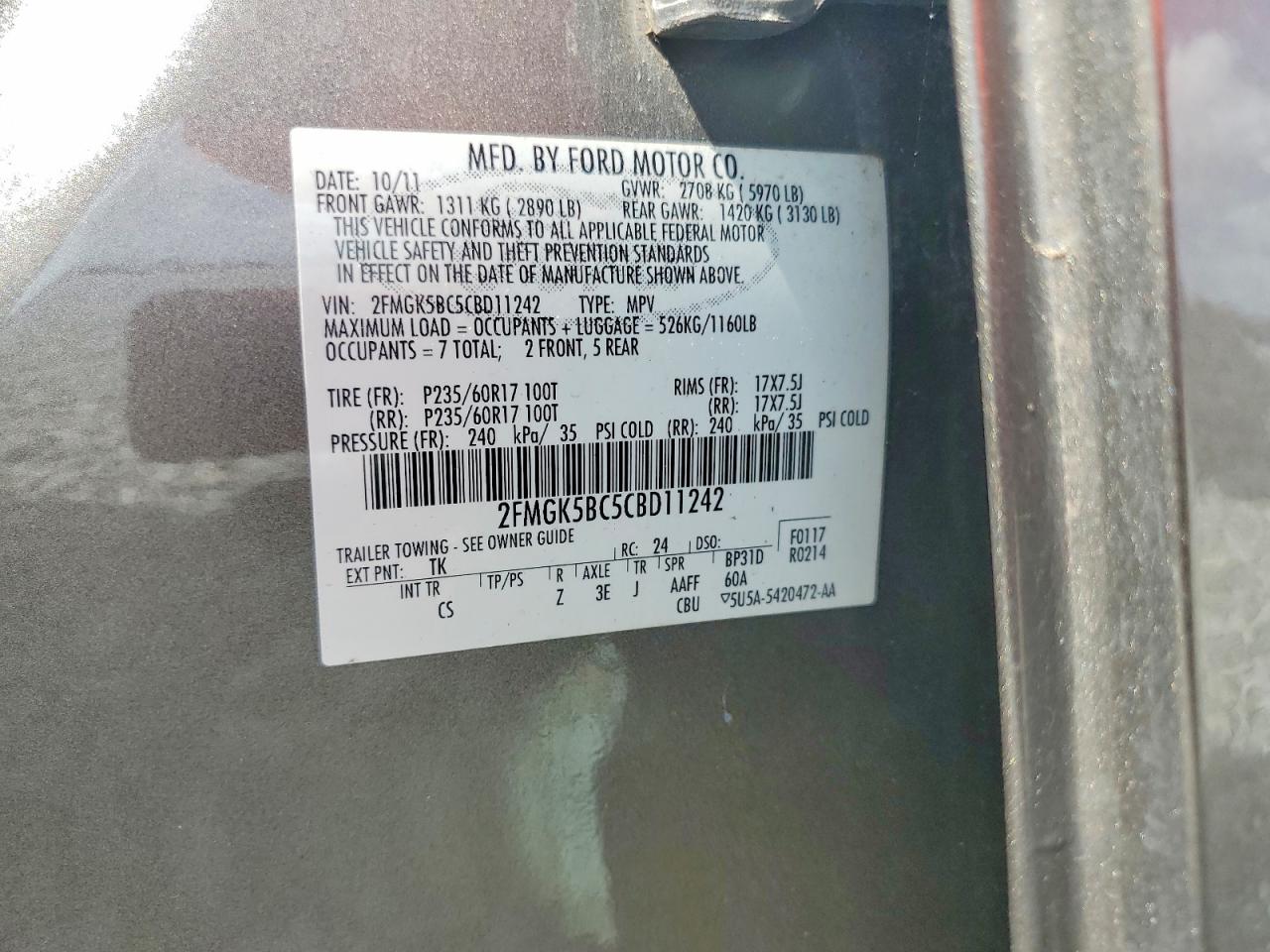2012 FORD FLEX