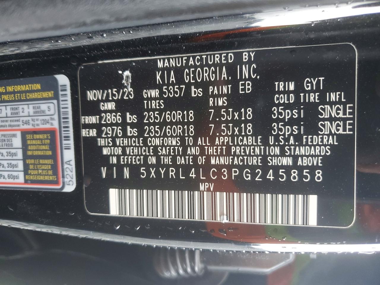 2023 KIA SORENTO