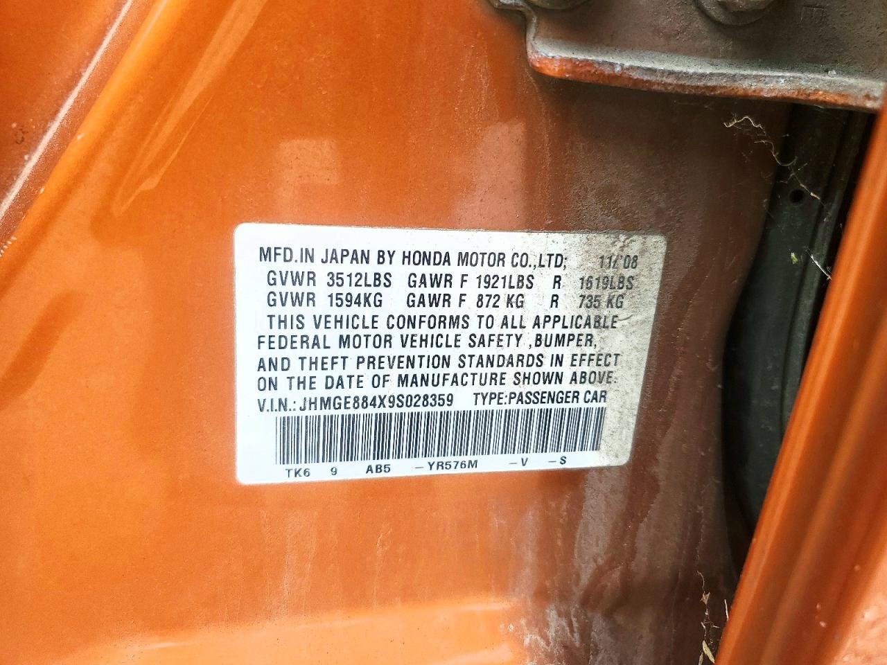 2009 HONDA FIT