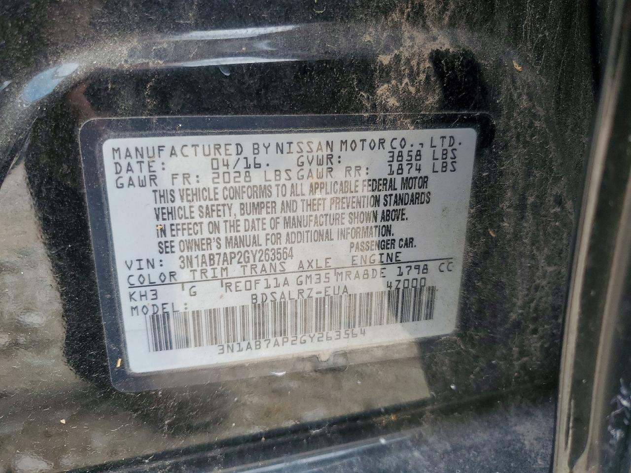 2016 NISSAN SENTRA