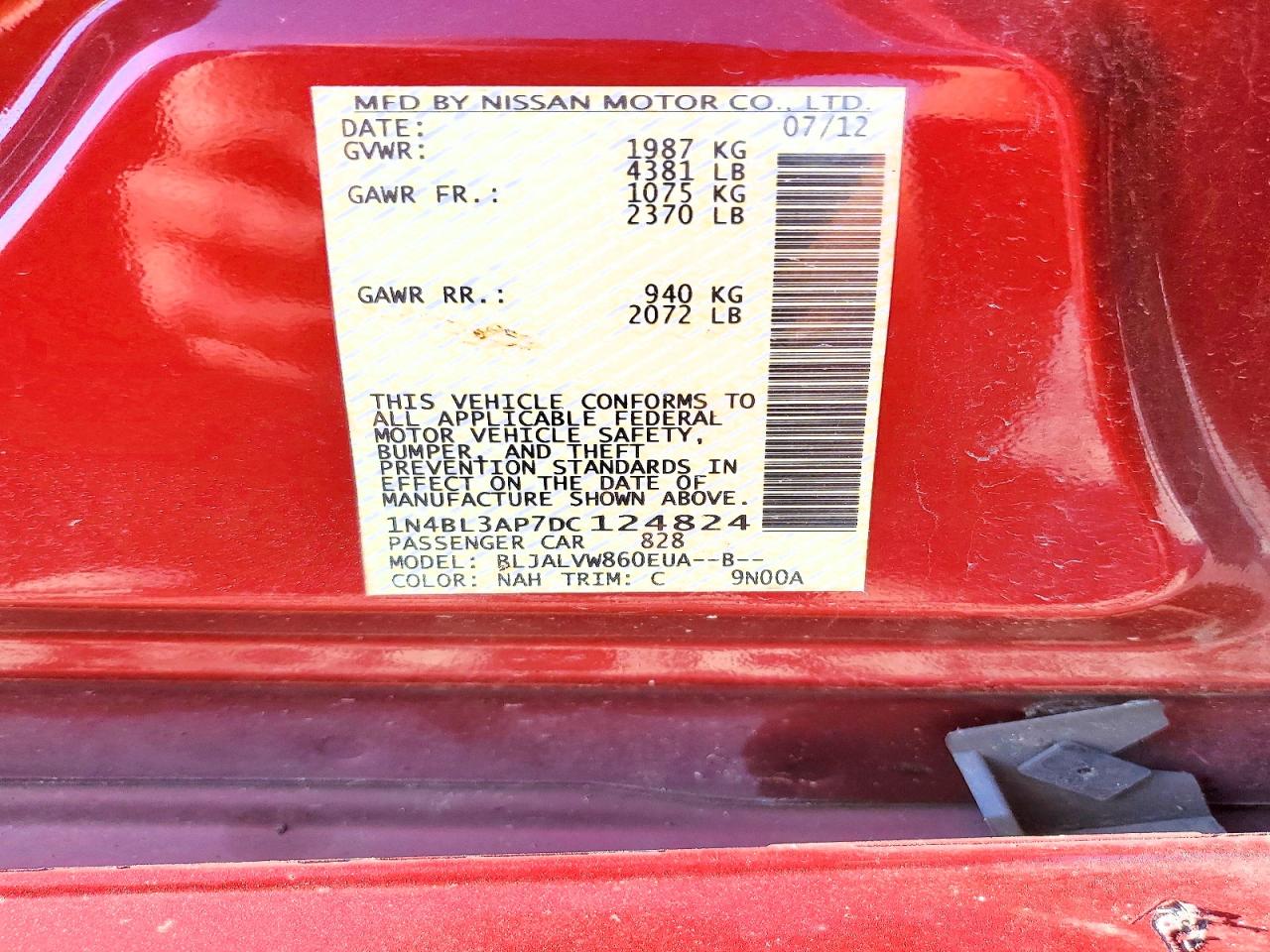 2013 NISSAN ALTIMA