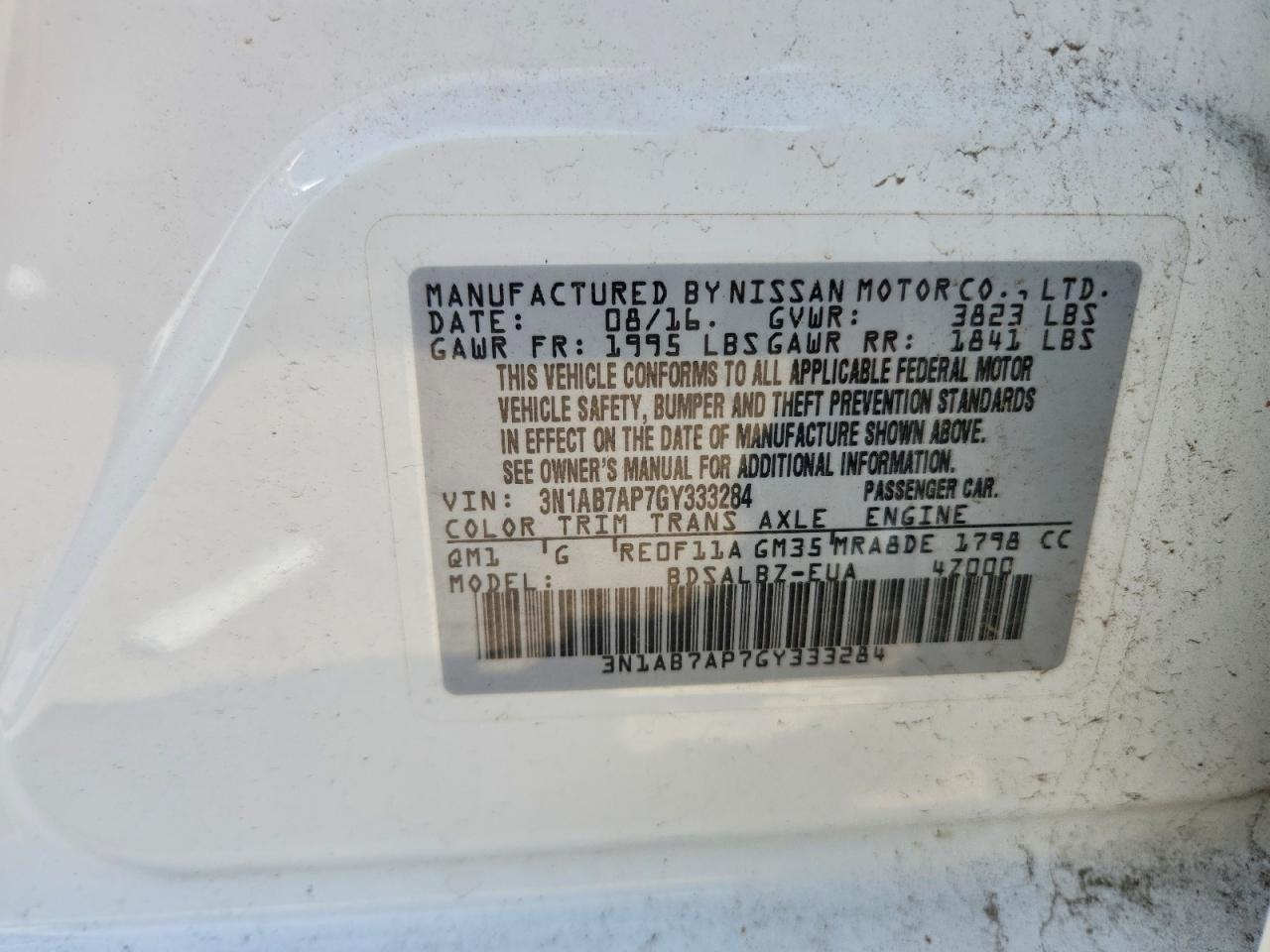 2016 NISSAN SENTRA