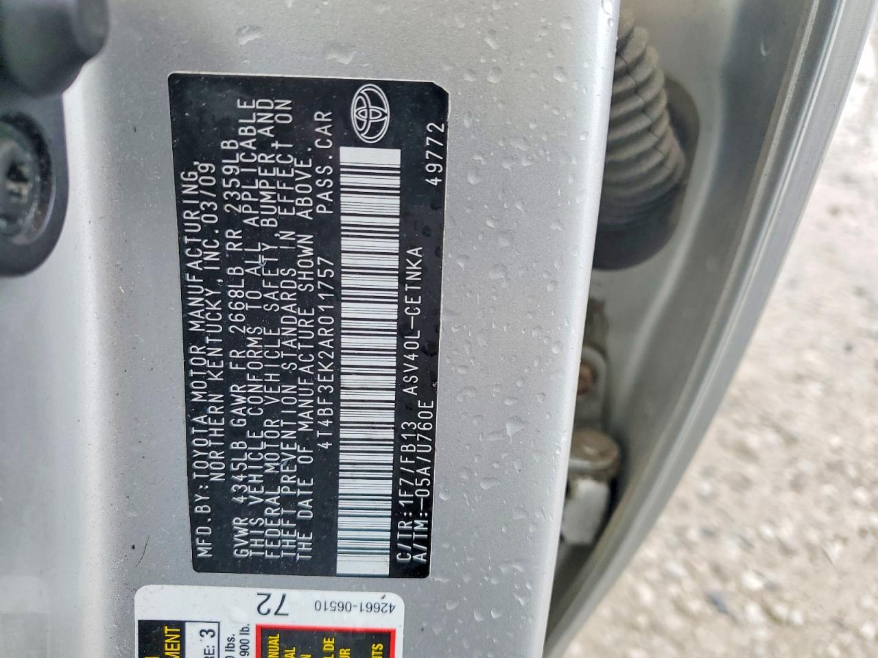 2010 TOYOTA CAMRY