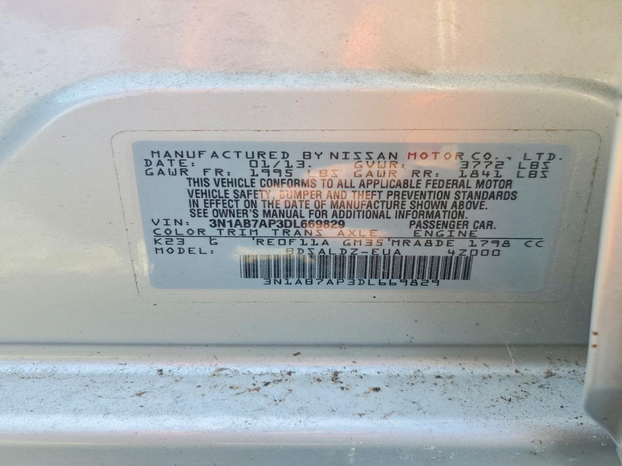 2013 NISSAN SENTRA
