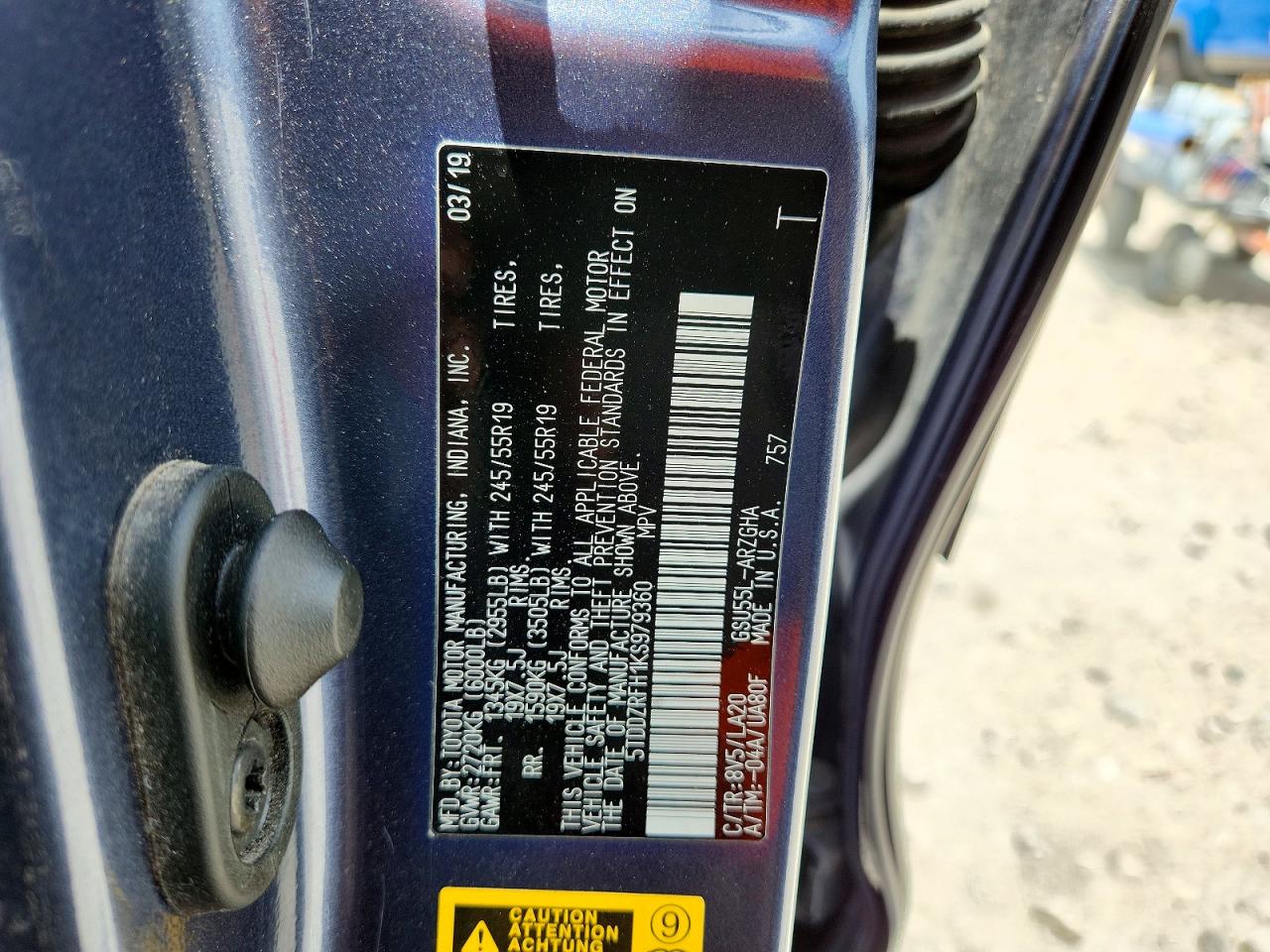 2019 TOYOTA HIGHLANDER