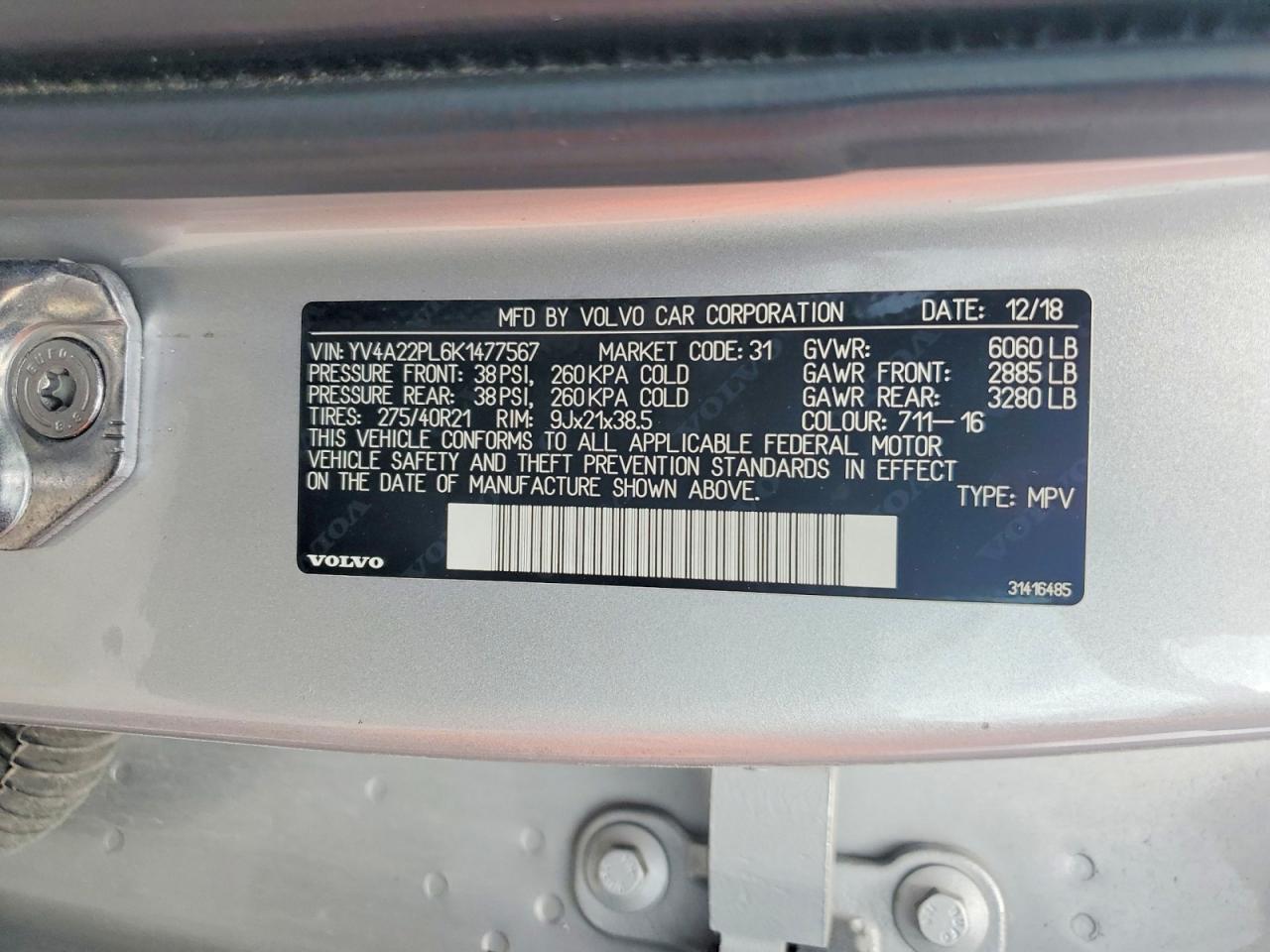 2019 VOLVO XC90