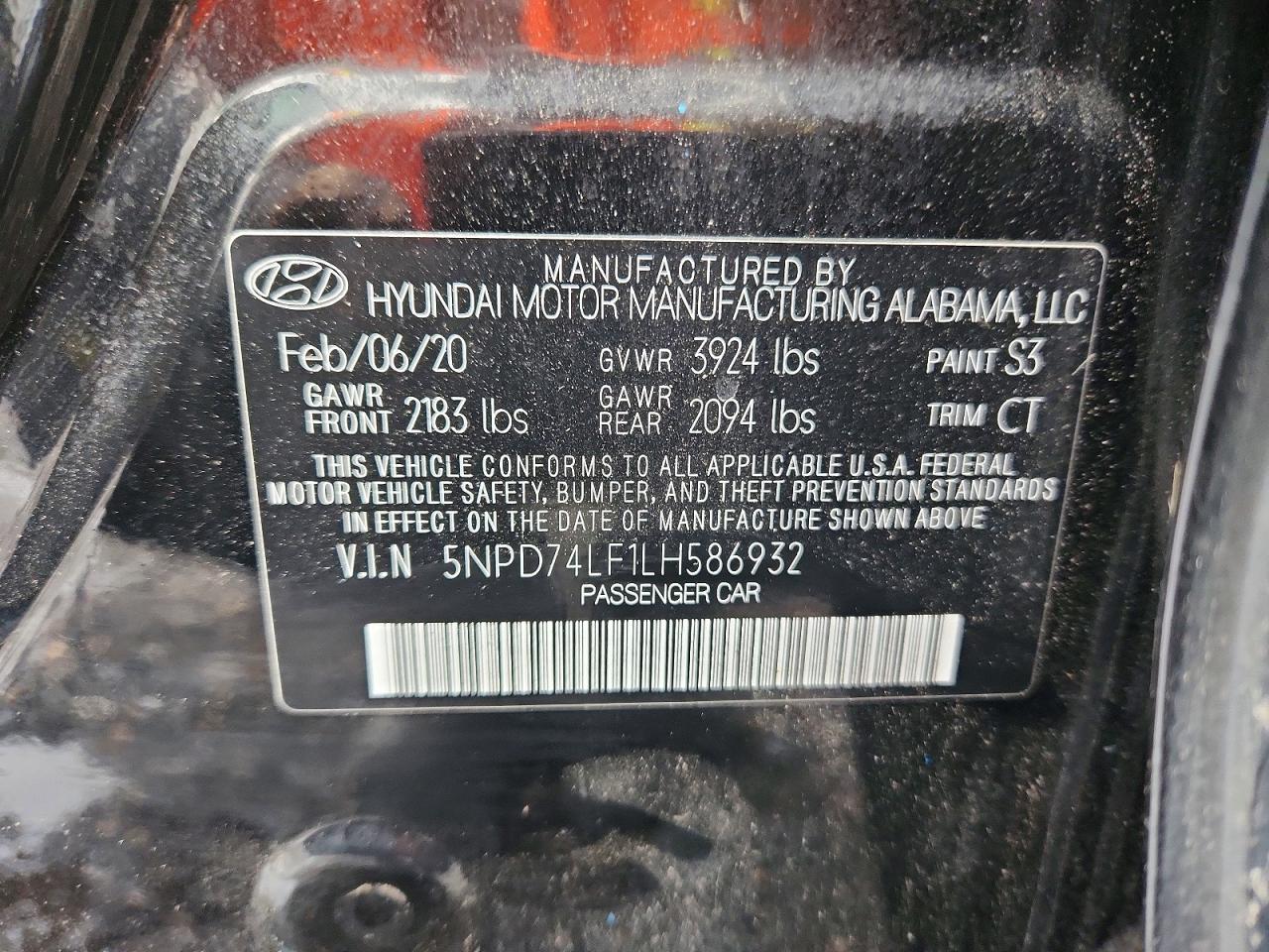 2020 HYUNDAI ELANTRA