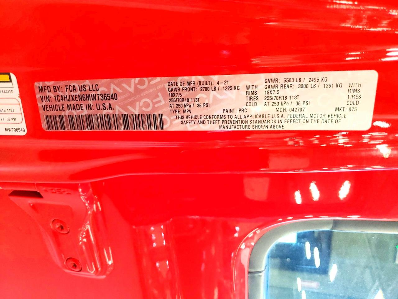 2021 JEEP WRANGLER
