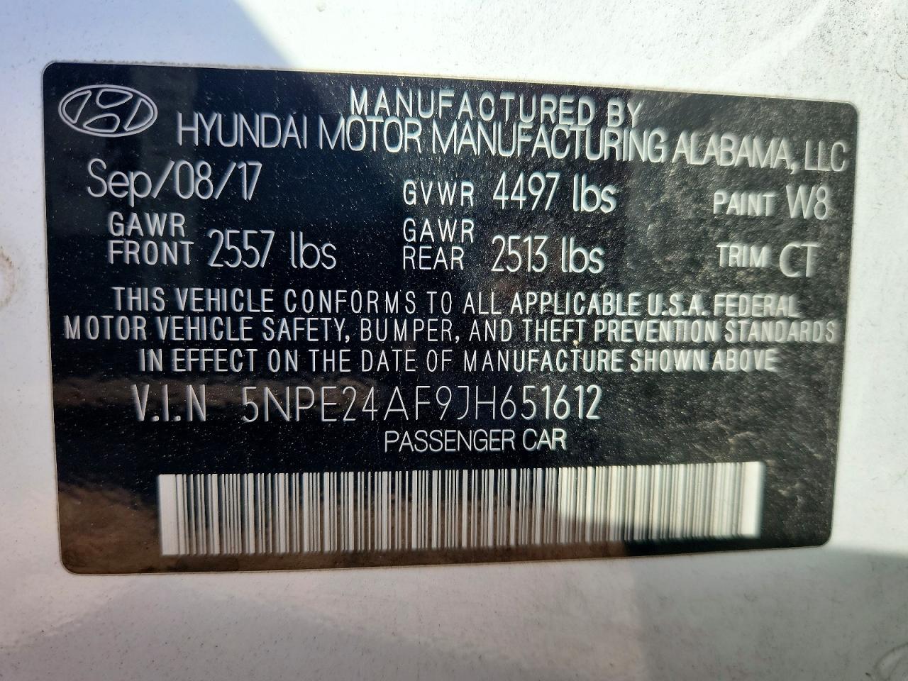 2018 HYUNDAI SONATA