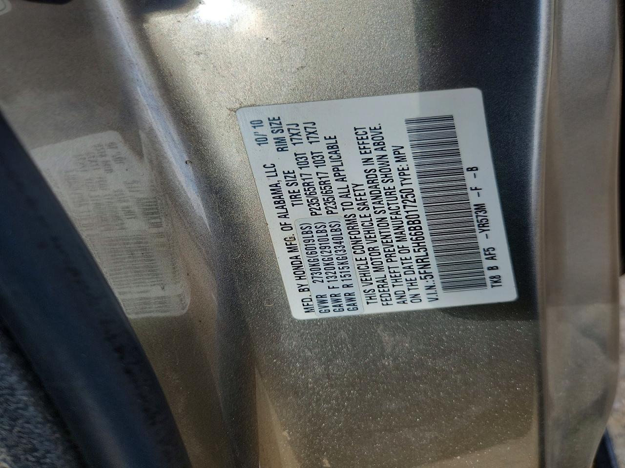 2011 HONDA ODYSSEY