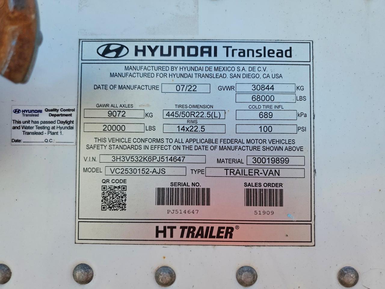 2023 HYUNDAI TRANSLEAD INC
