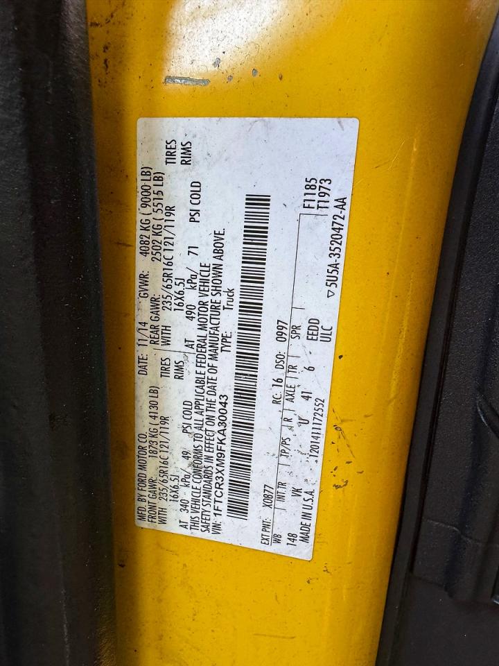2015 FORD TRANSIT
