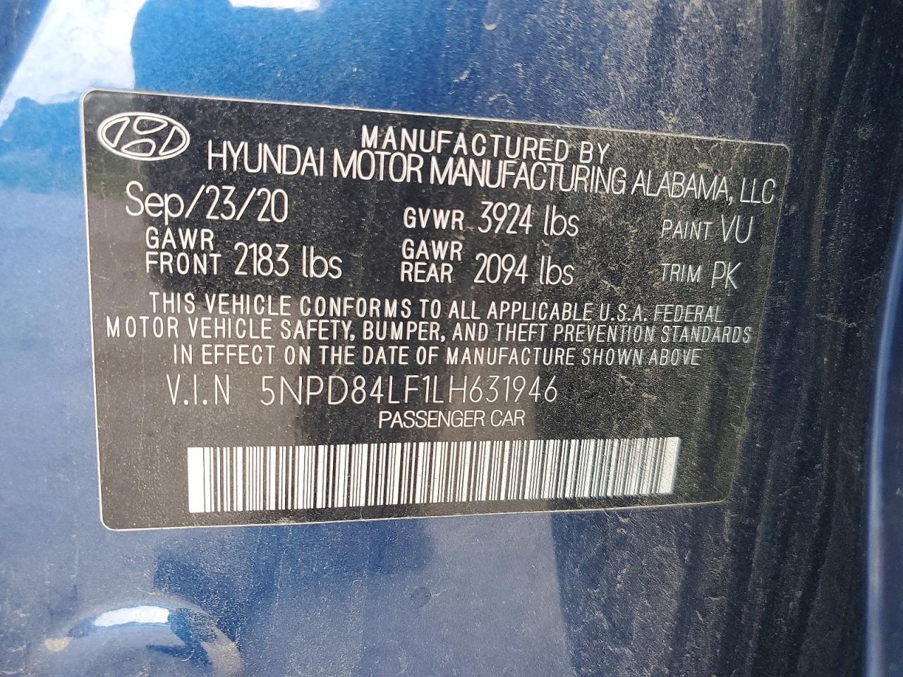 2020 HYUNDAI ELANTRA