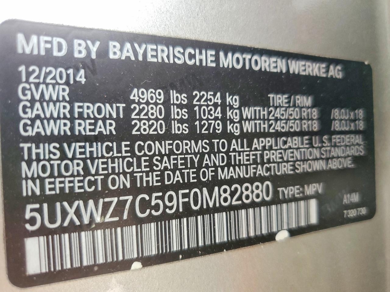 2015 BMW X3
