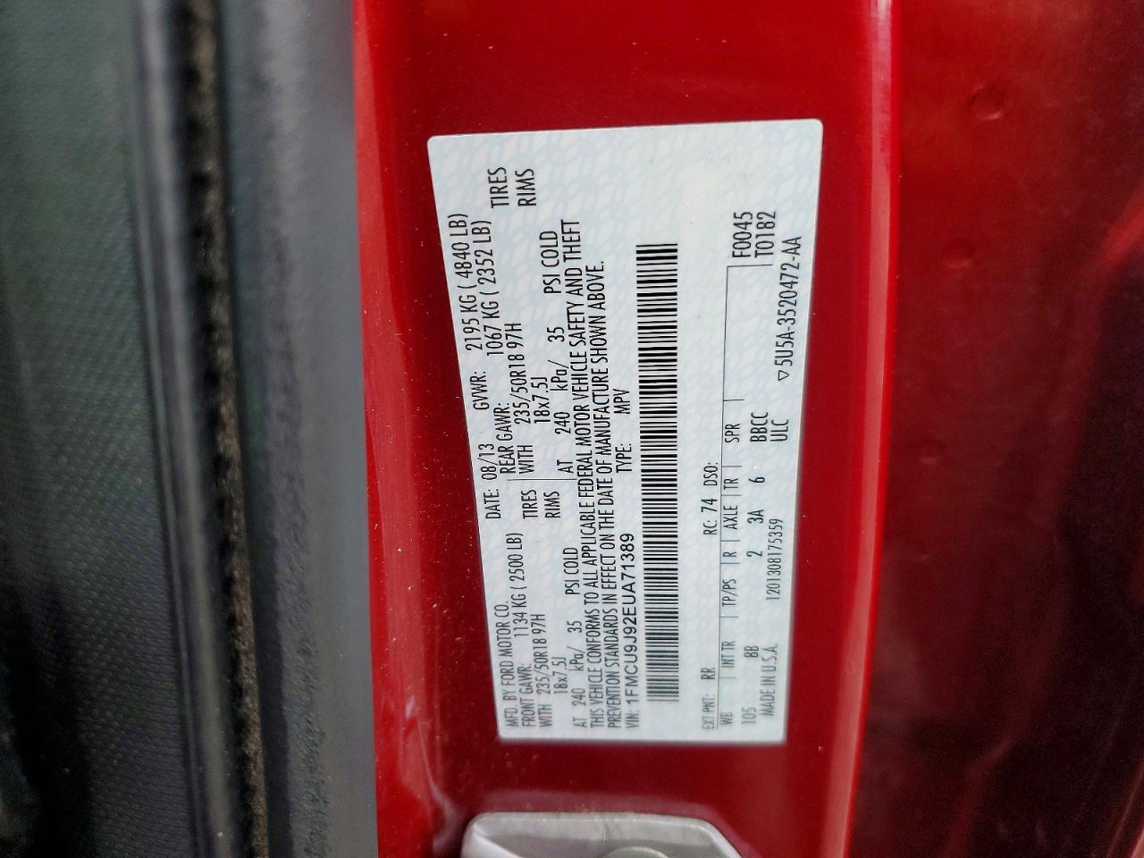 2014 FORD ESCAPE