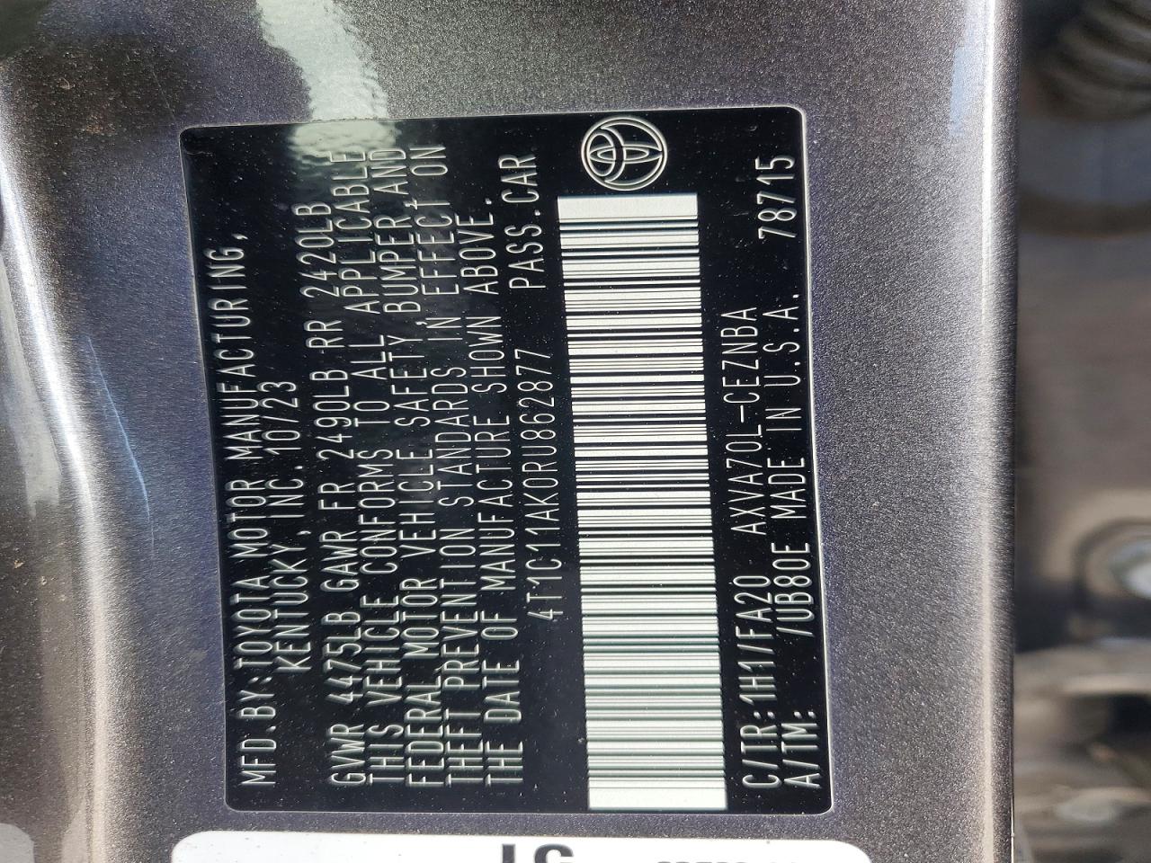 2024 TOYOTA CAMRY