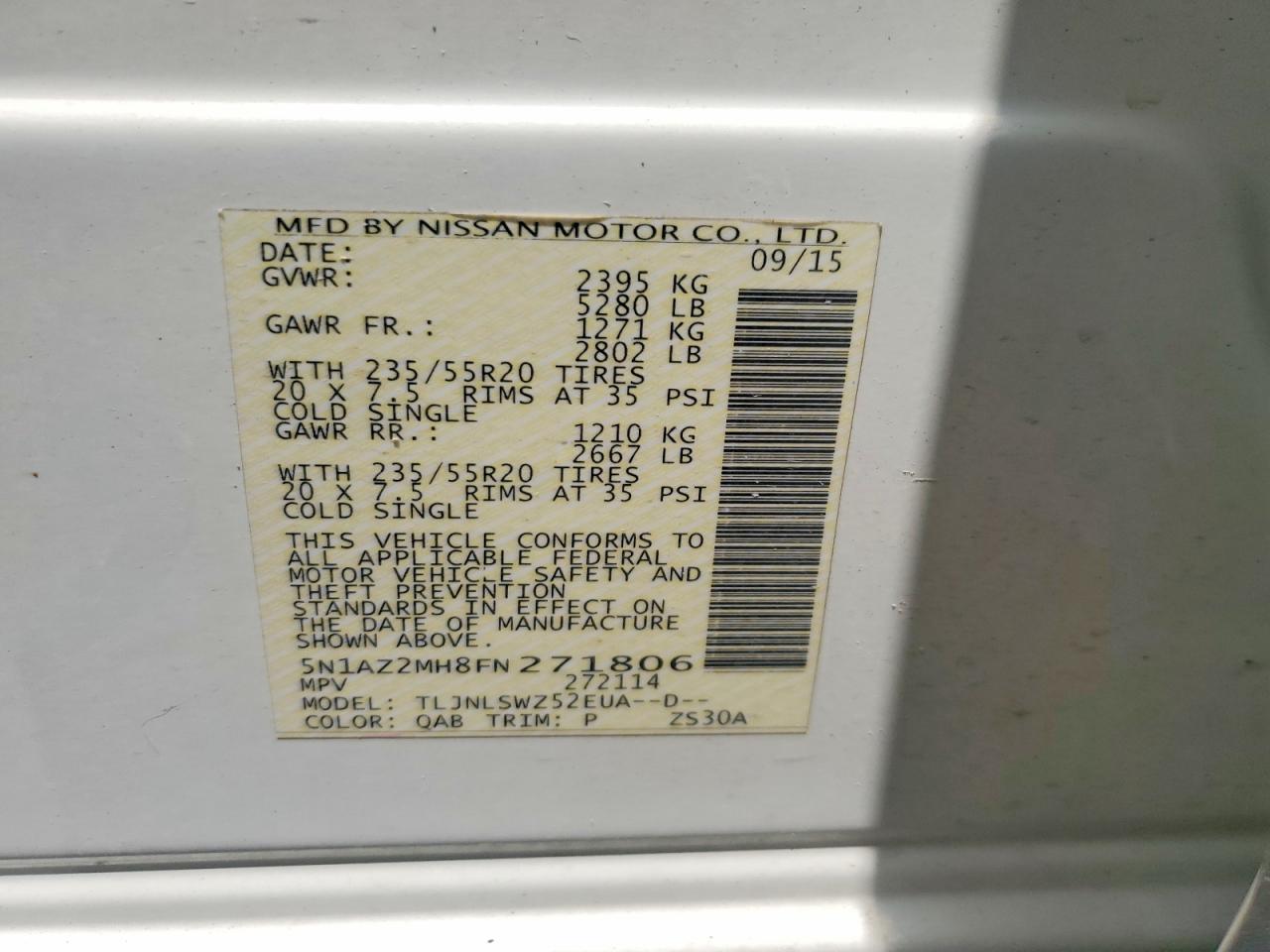 2015 NISSAN MURANO