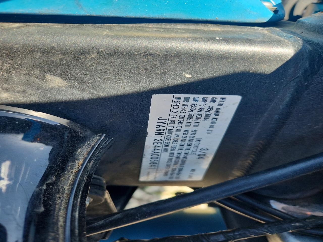 2004 YAMAHA YZF1000