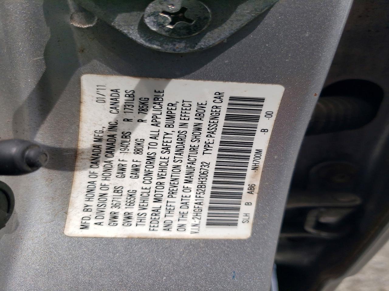 2011 HONDA CIVIC