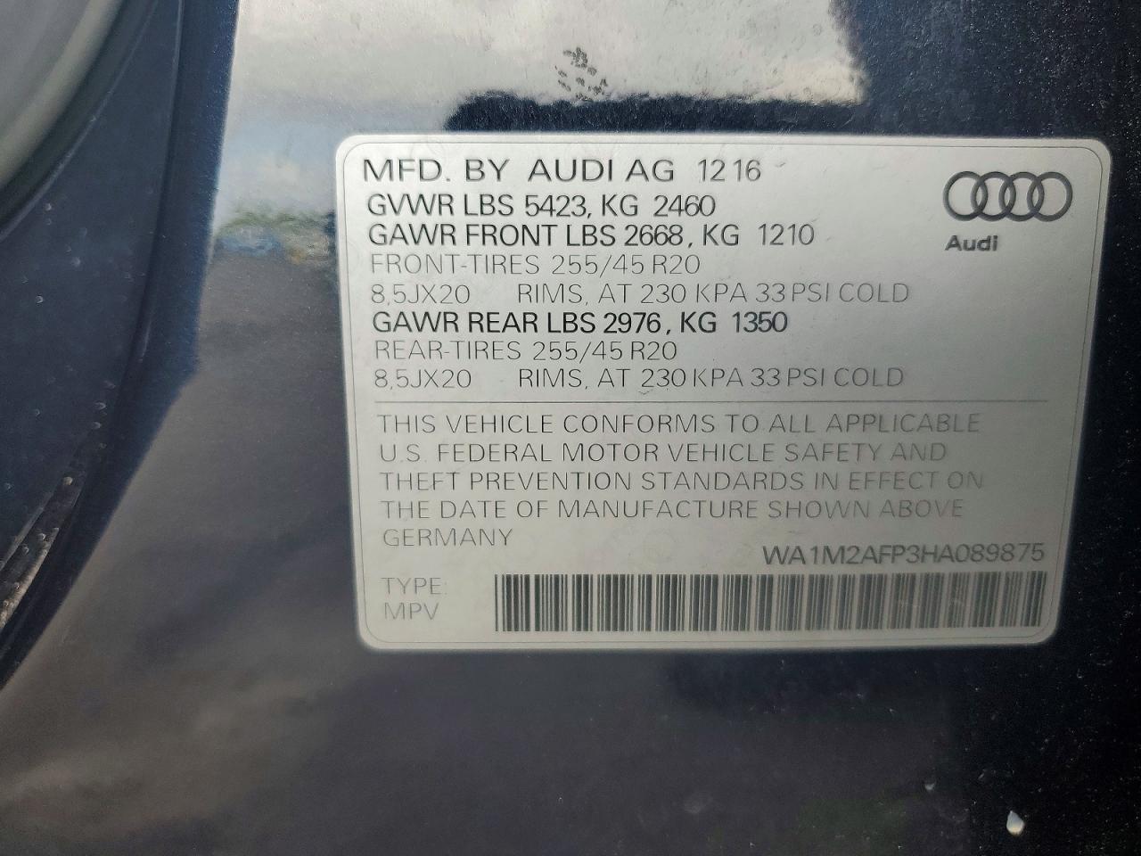 2017 AUDI Q5