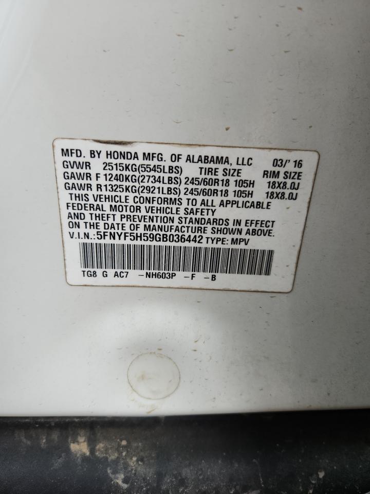2016 HONDA PILOT
