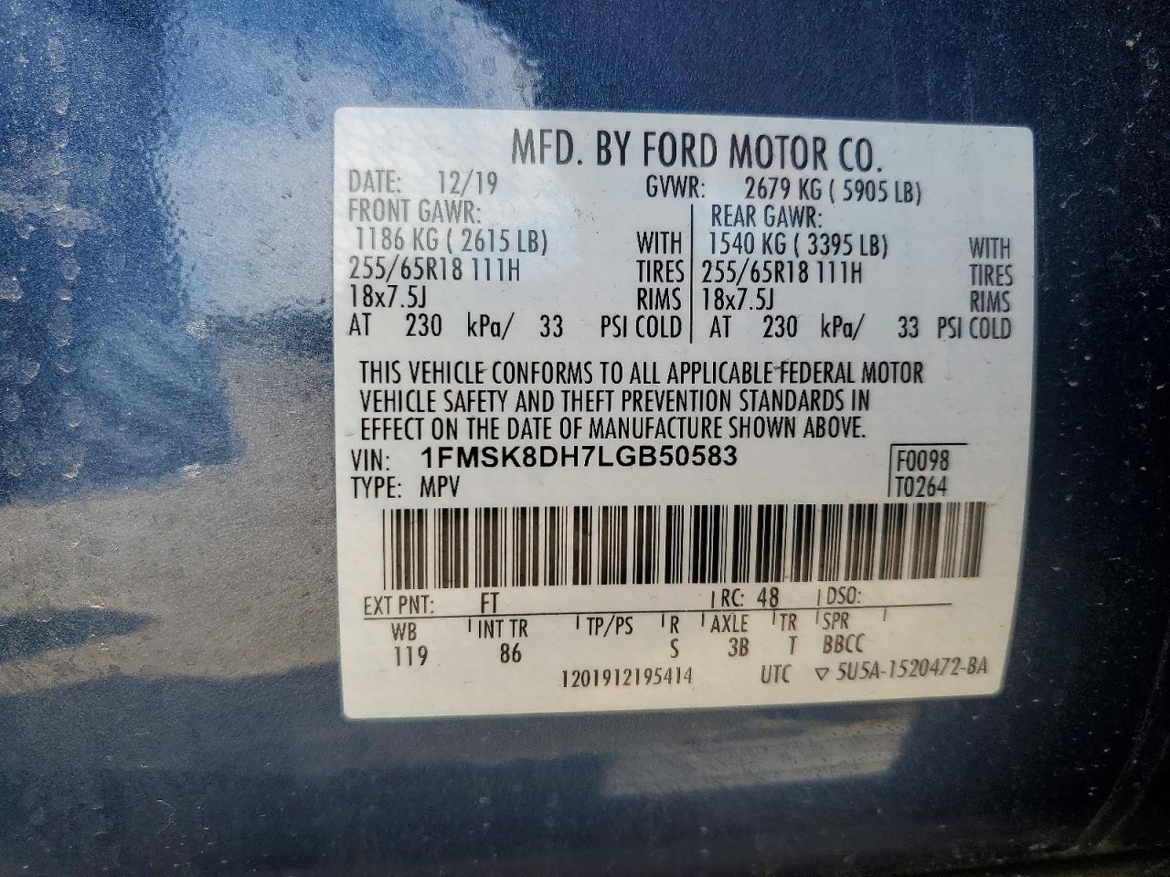 2020 FORD EXPLORER