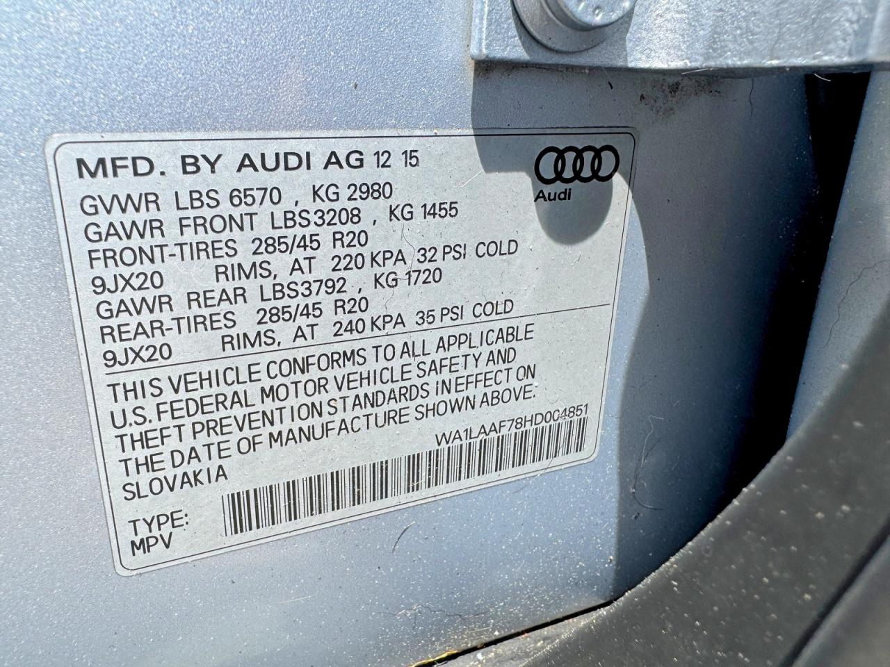 2017 AUDI Q7
