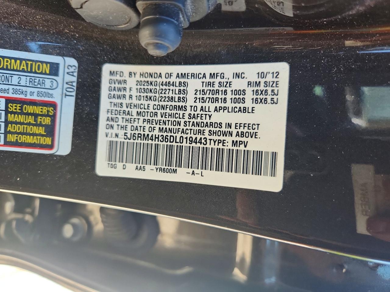 2013 HONDA CRV