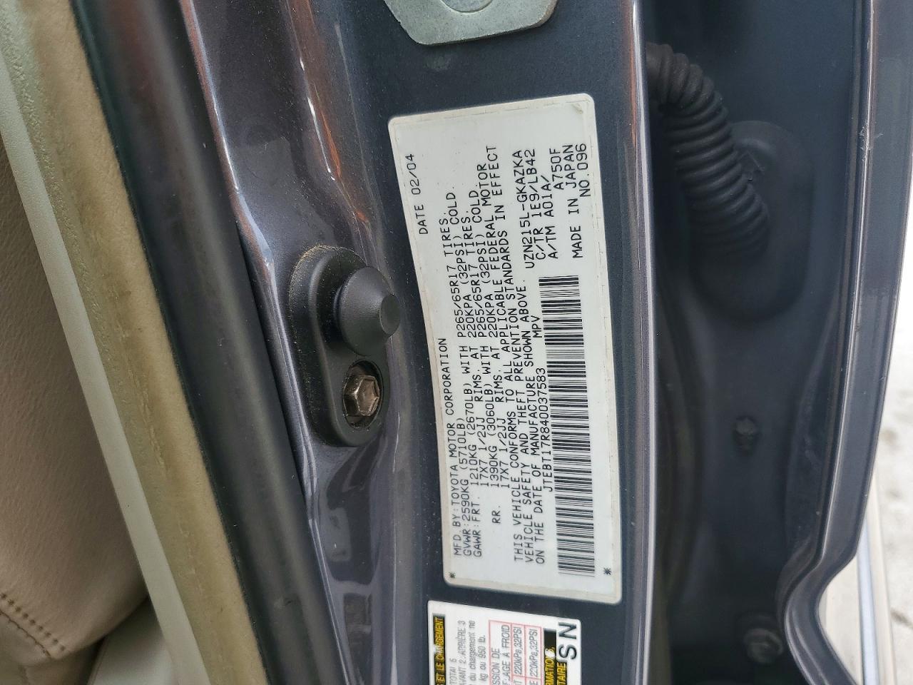 2004 TOYOTA 4RUNNER