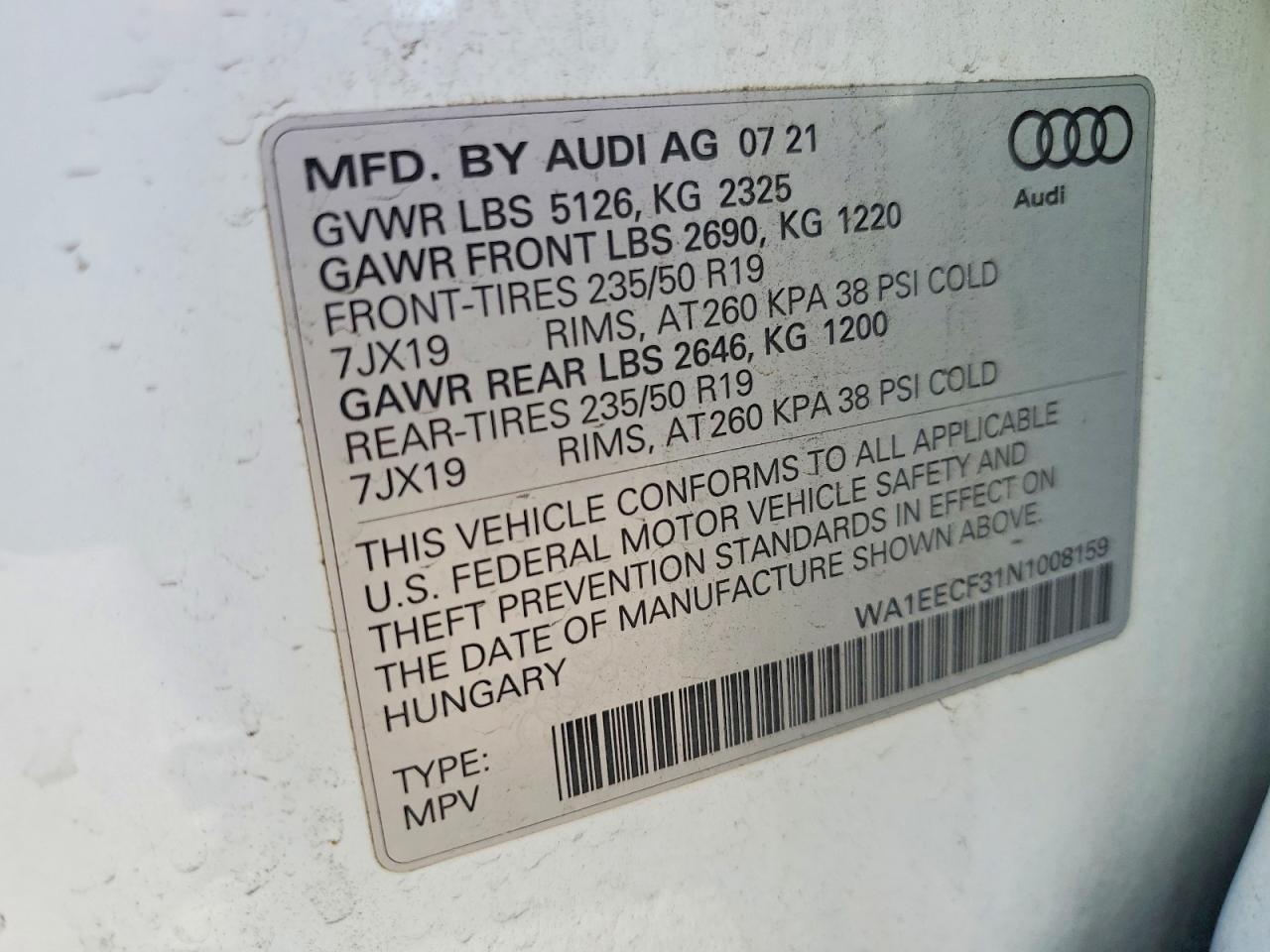 2022 AUDI Q3