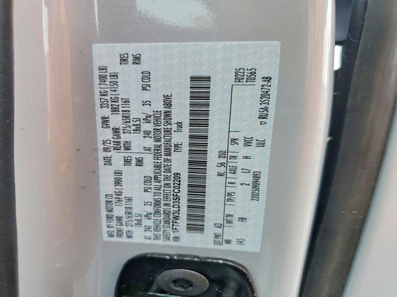2025 FORD F150