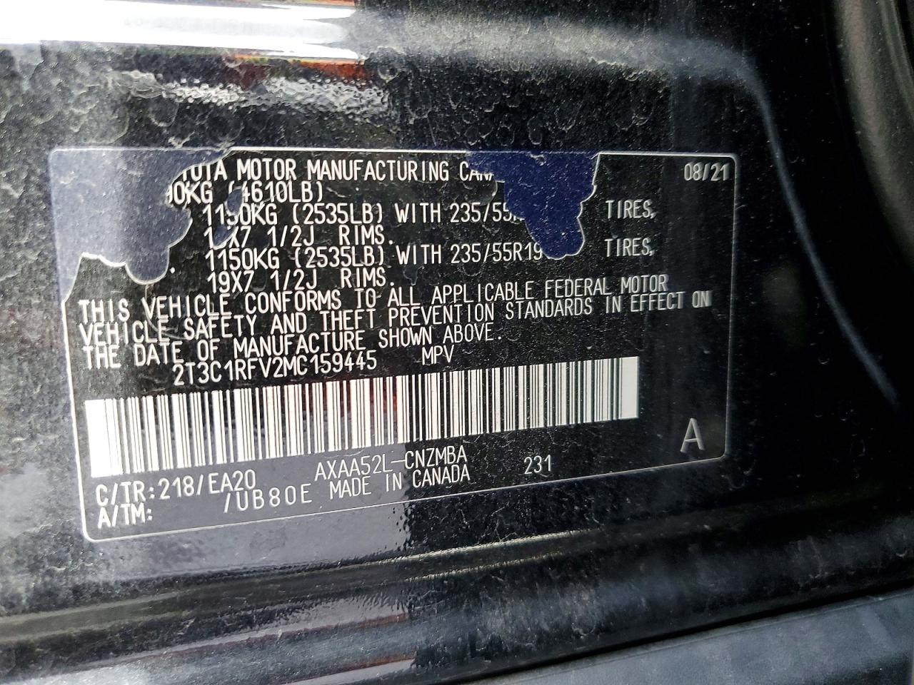 2021 TOYOTA RAV4