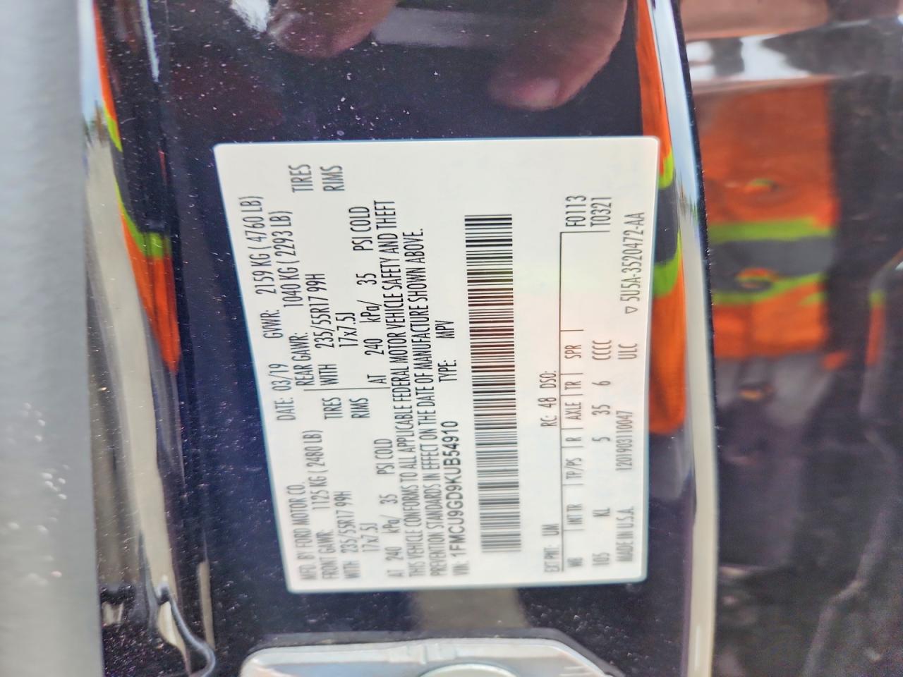 2019 FORD ESCAPE