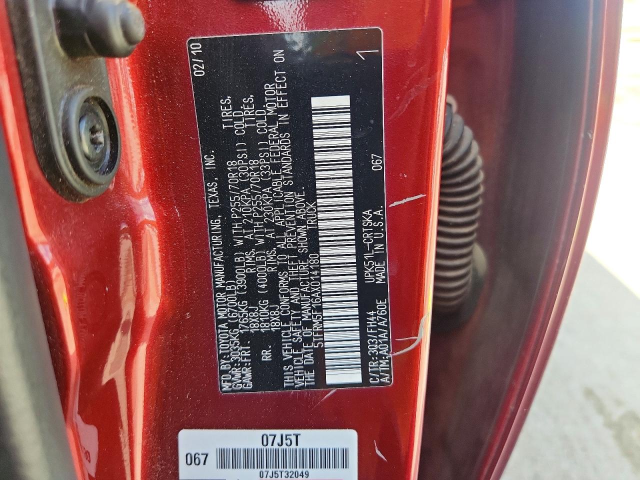 2010 TOYOTA TUNDRA