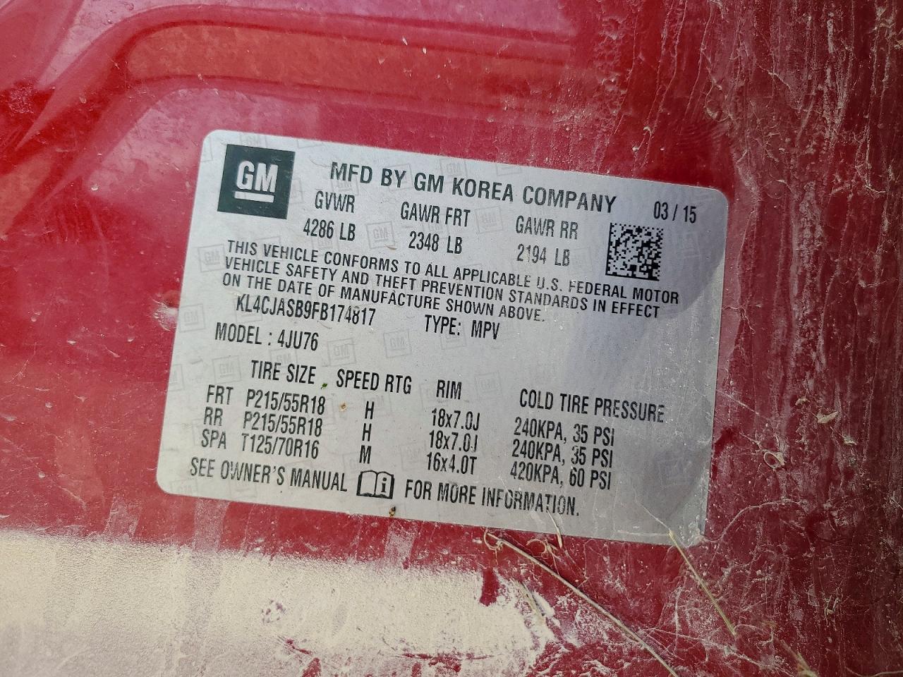2015 BUICK ENCORE
