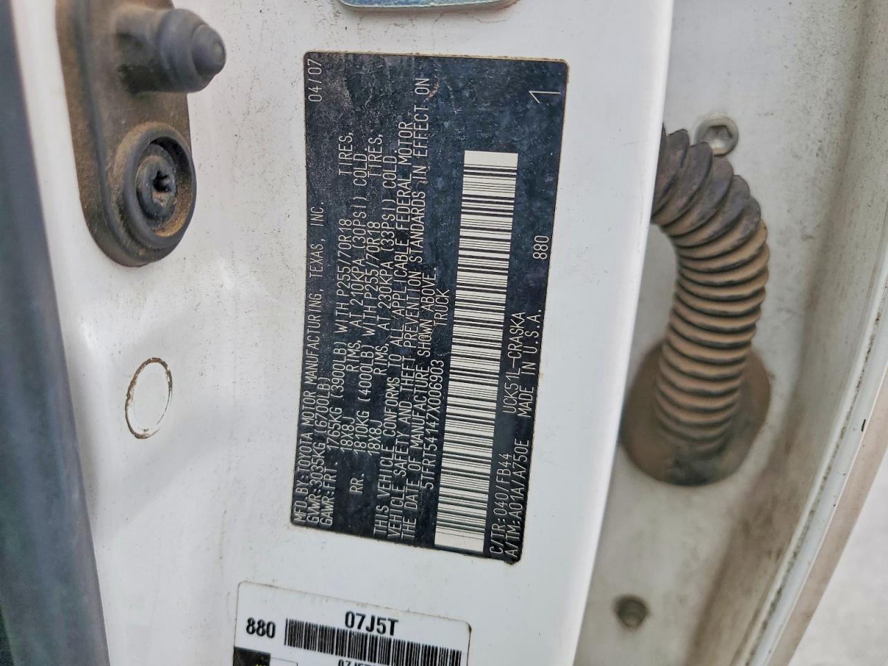 2007 TOYOTA TUNDRA