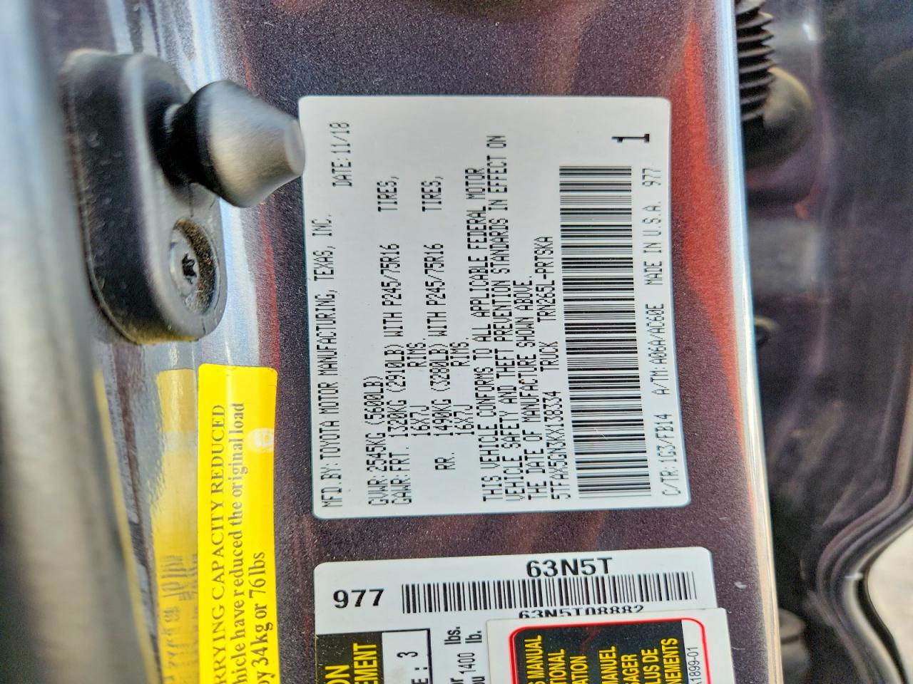 2019 TOYOTA TACOMA