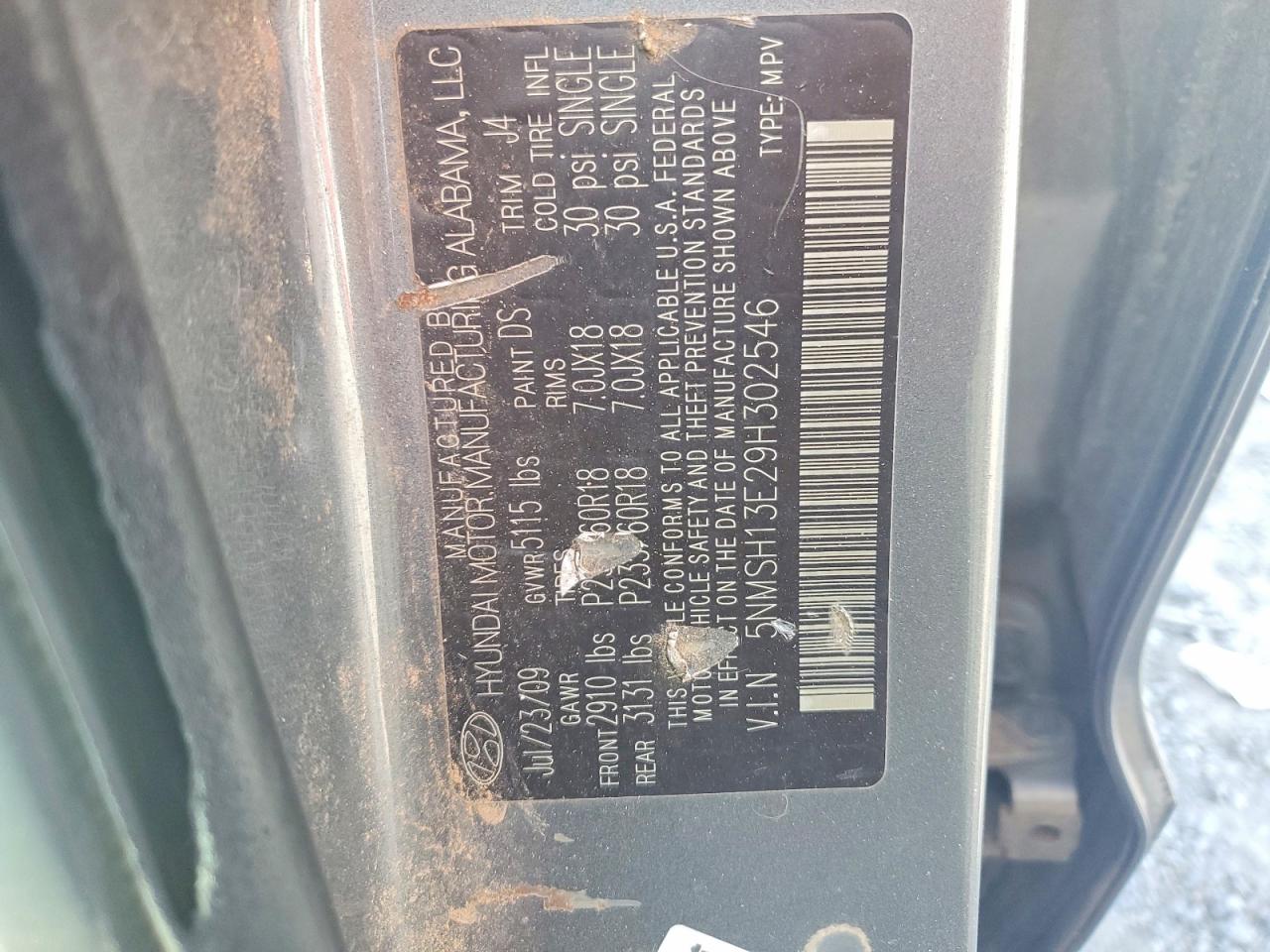 2009 HYUNDAI SANTA FE