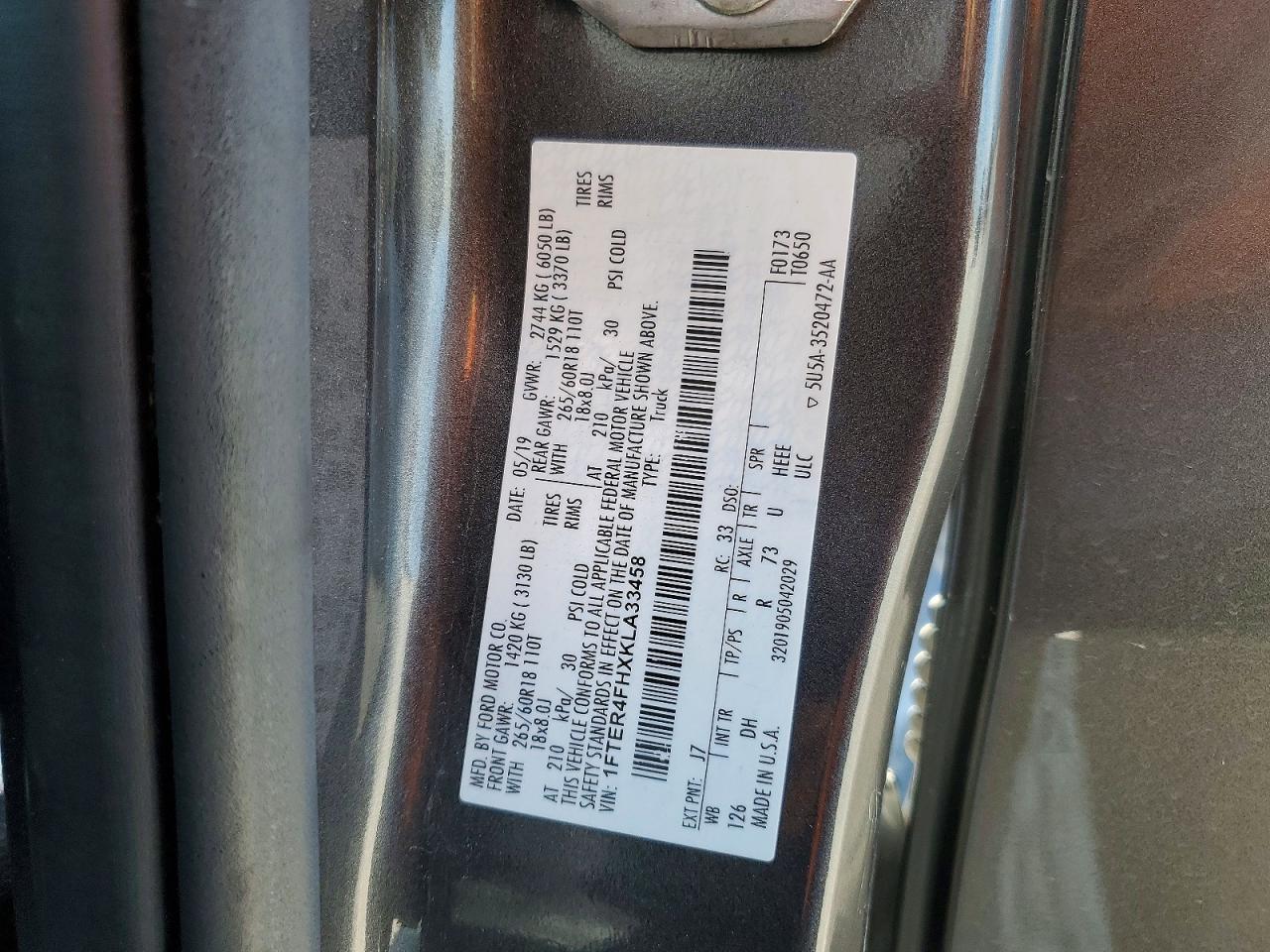 2019 FORD RANGER