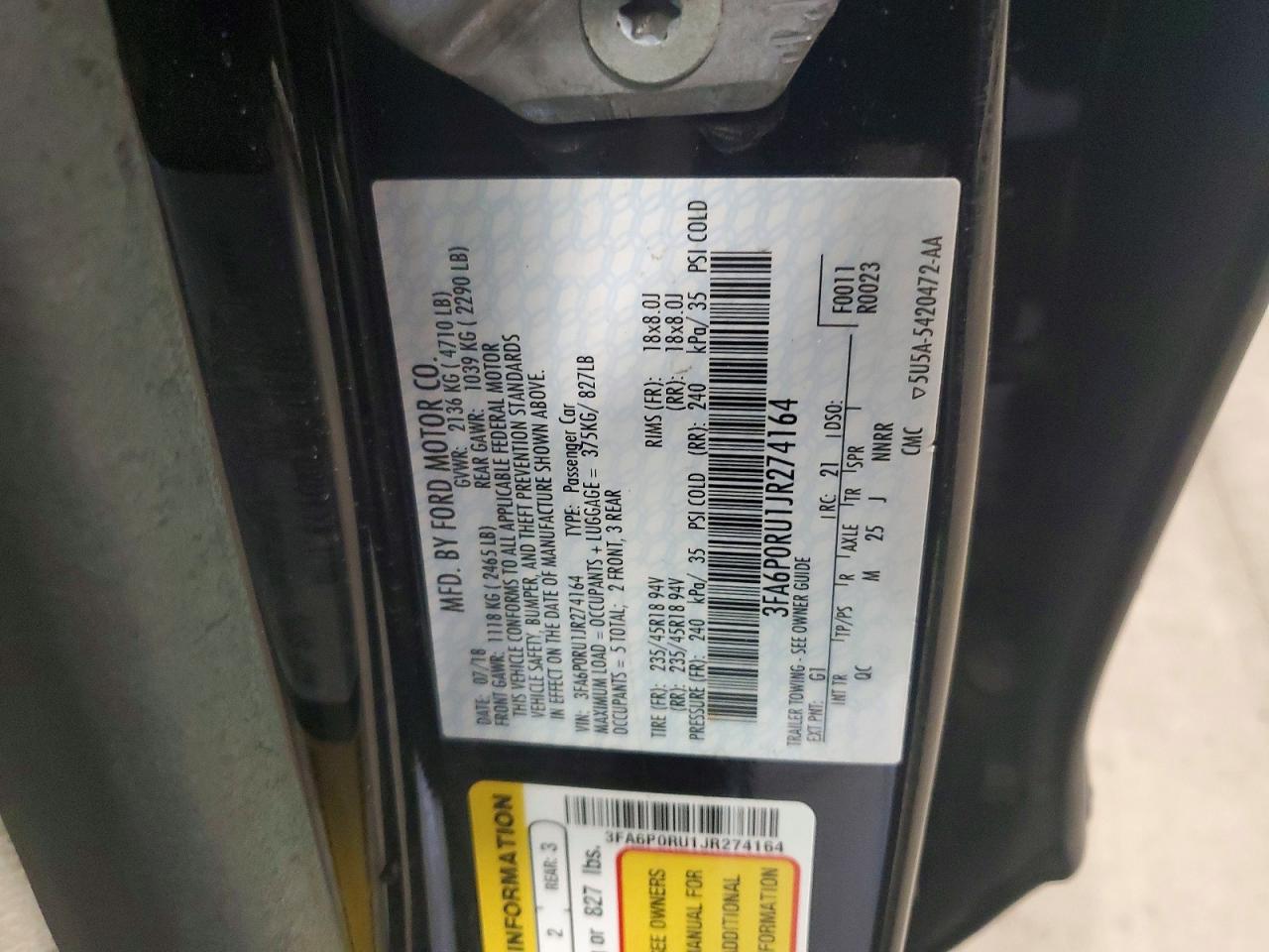 2018 FORD FUSION