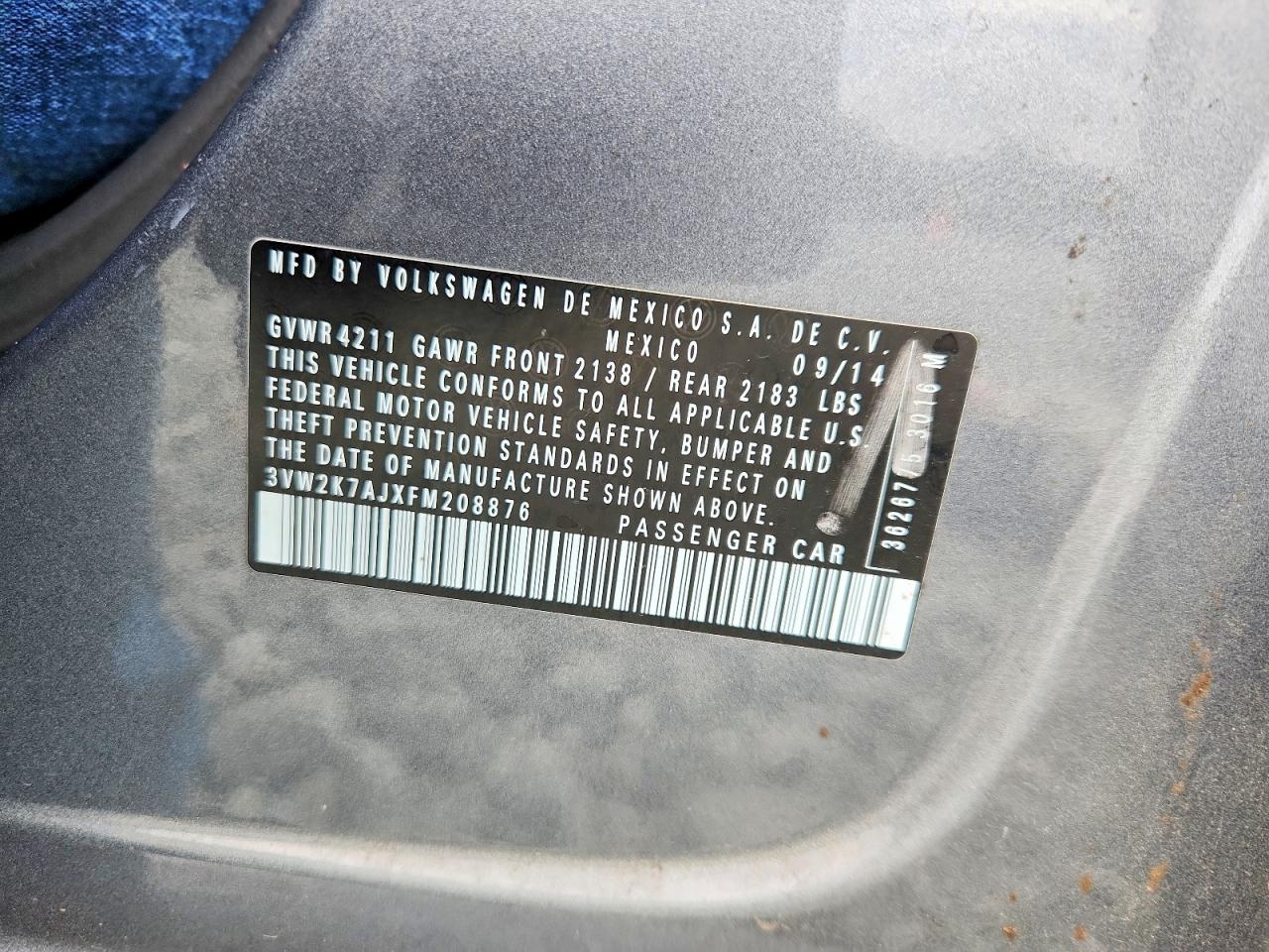 2015 VOLKSWAGEN JETTA