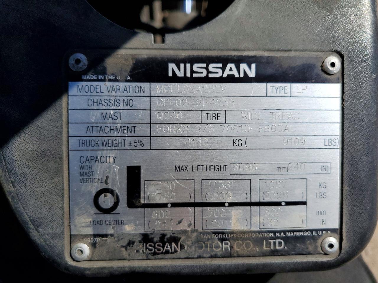 2005 NISSAN MCPL02A25L