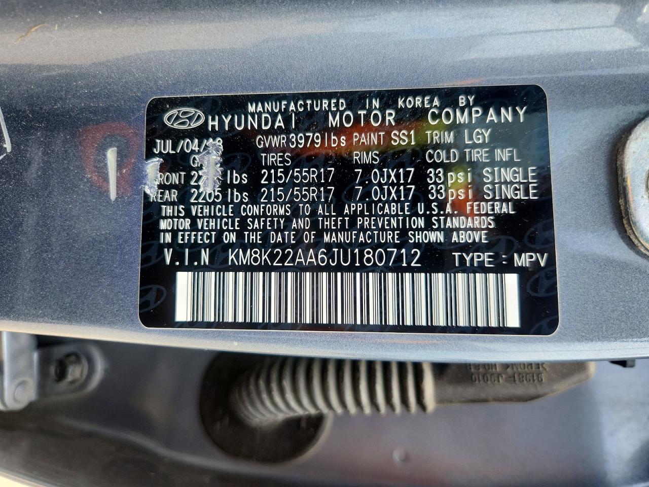 2018 HYUNDAI KONA