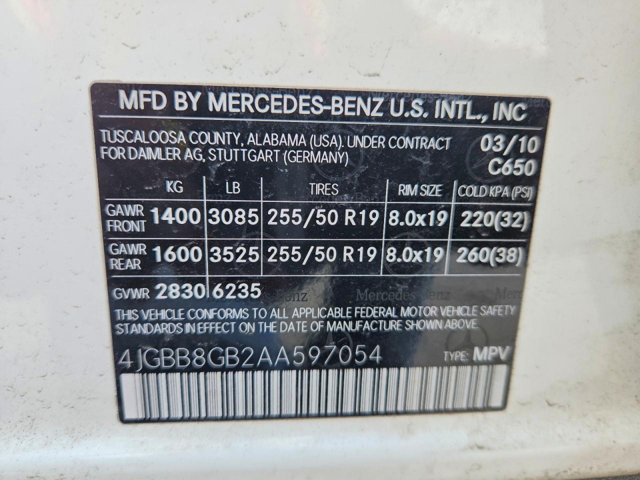 2010 MERCEDES-BENZ M-CLASS