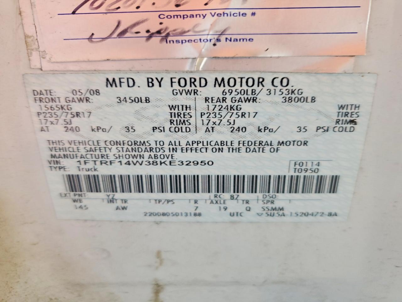 2008 FORD F150