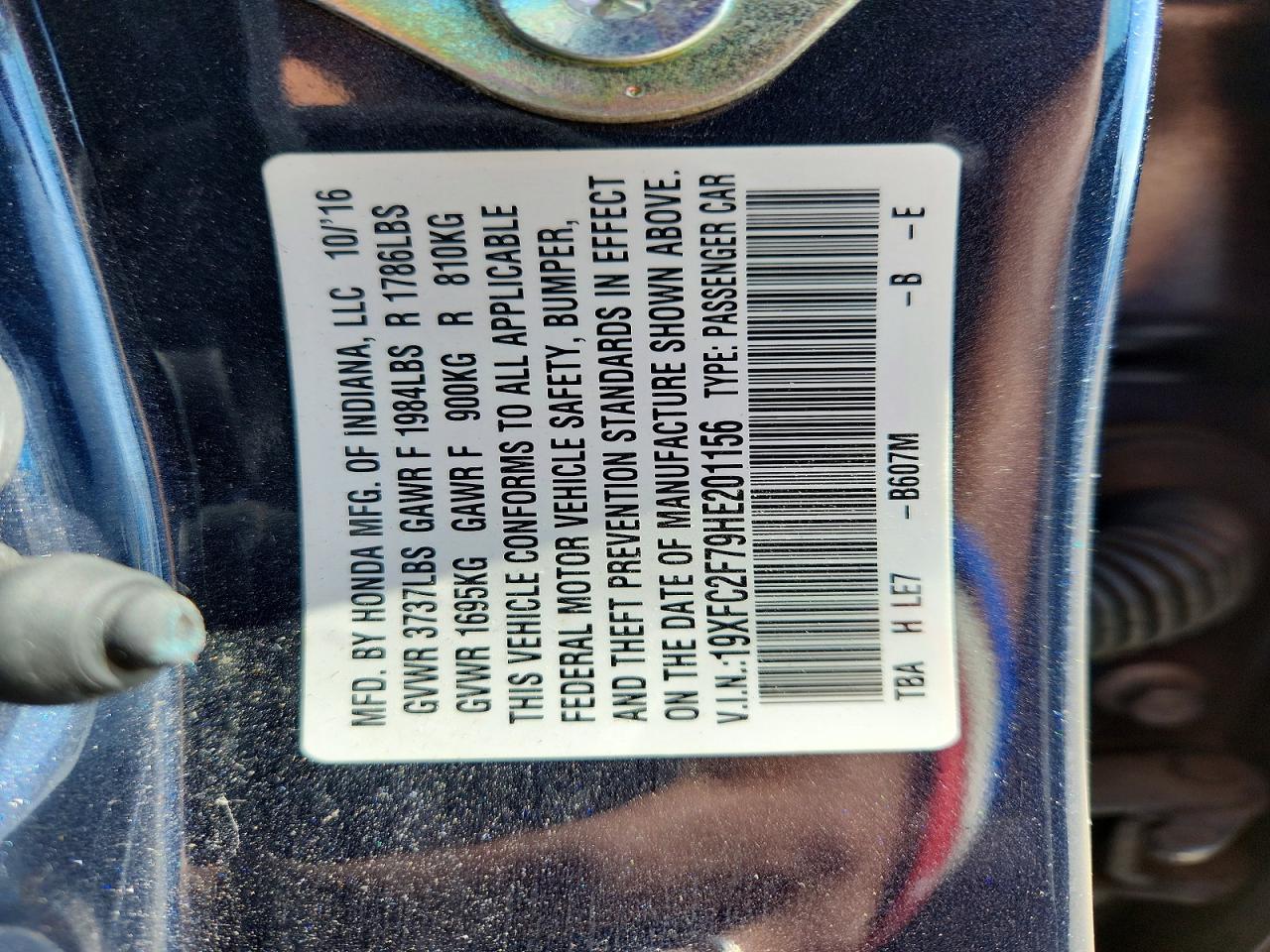 2017 HONDA CIVIC