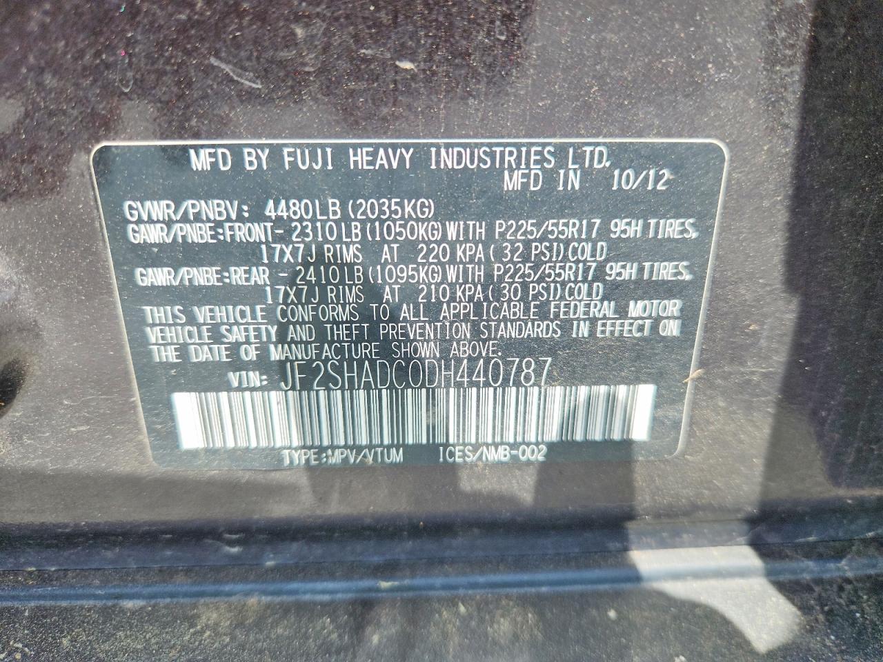 2013 SUBARU FORESTER