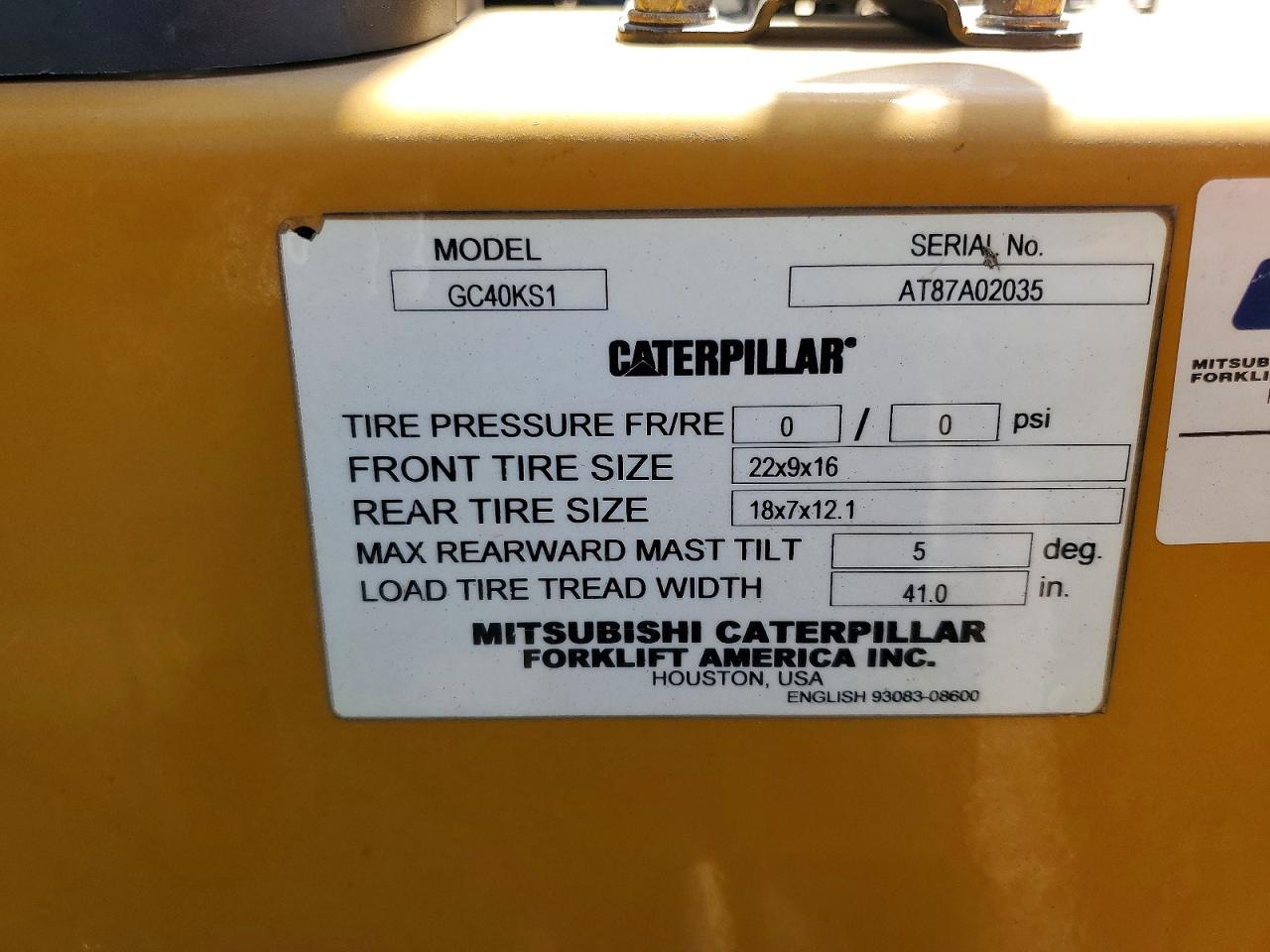 2008 CATERILLAR GC40KS1