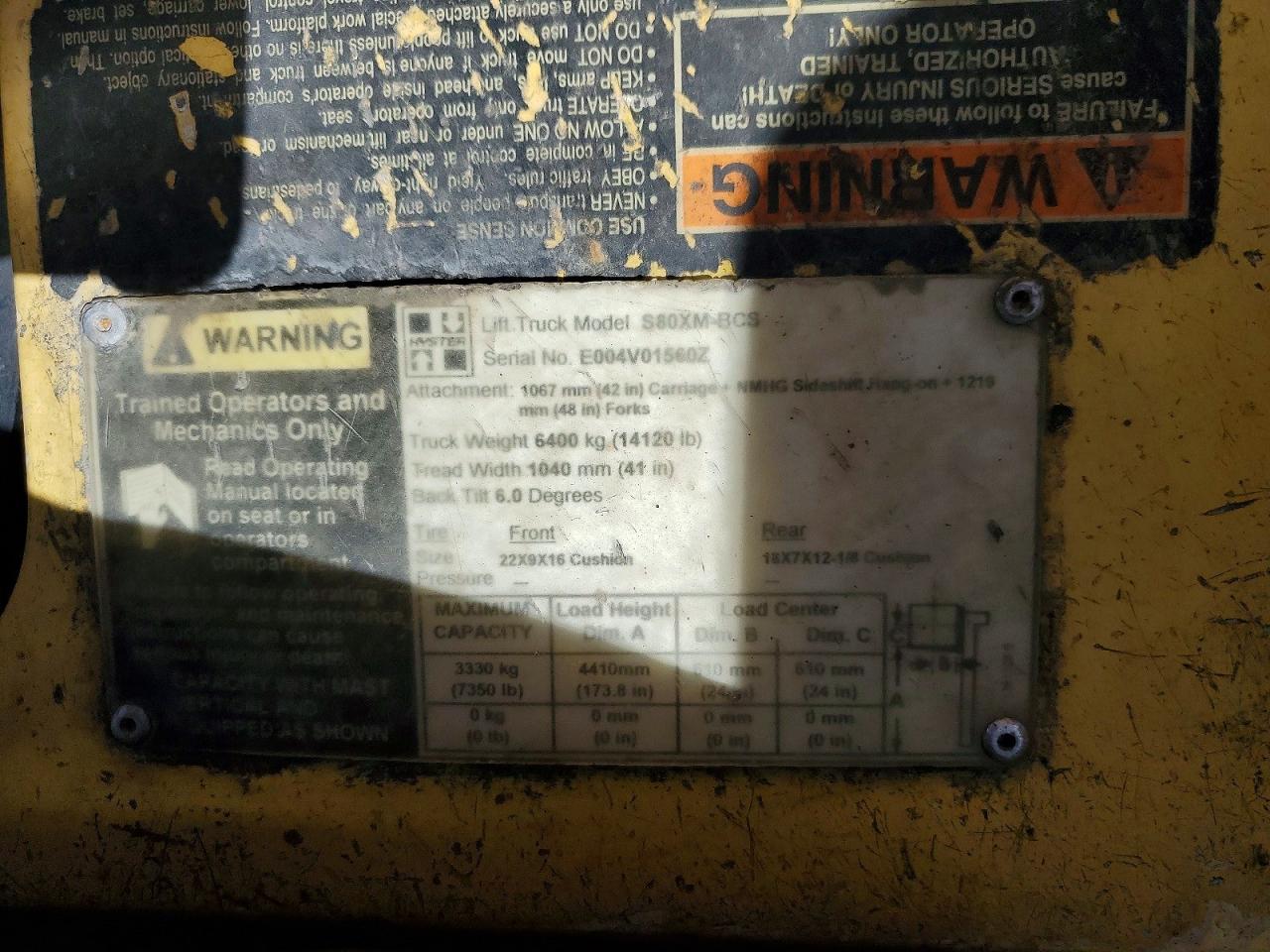 2002 HYSTER UNKNOWN