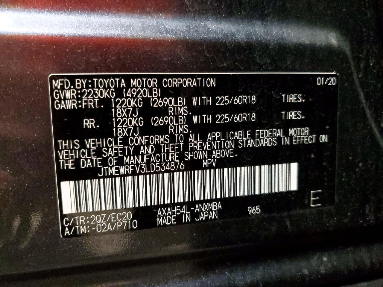 2020 TOYOTA RAV4